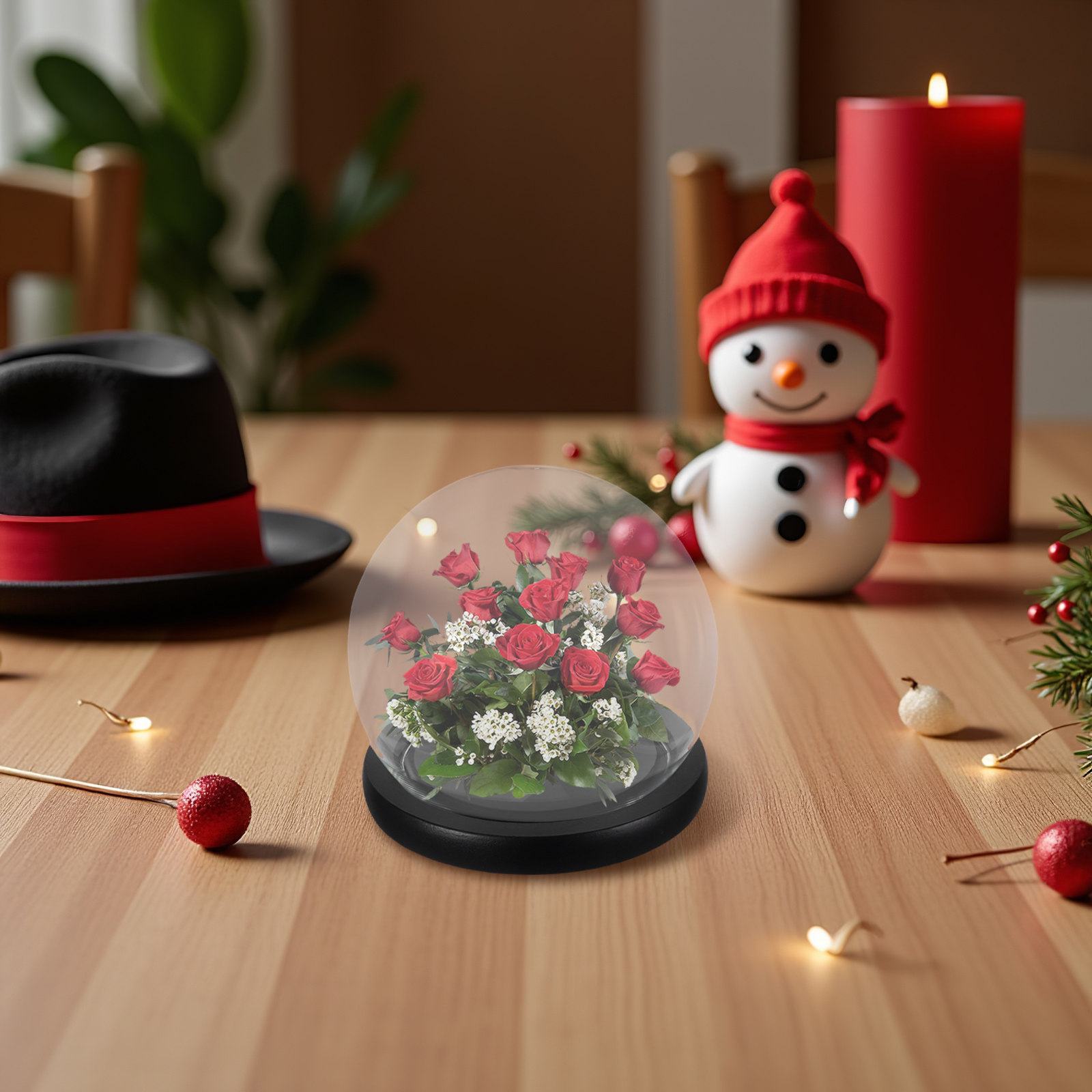 Cloche en verre avec base en b - Plastic Dome Clear avis et prix