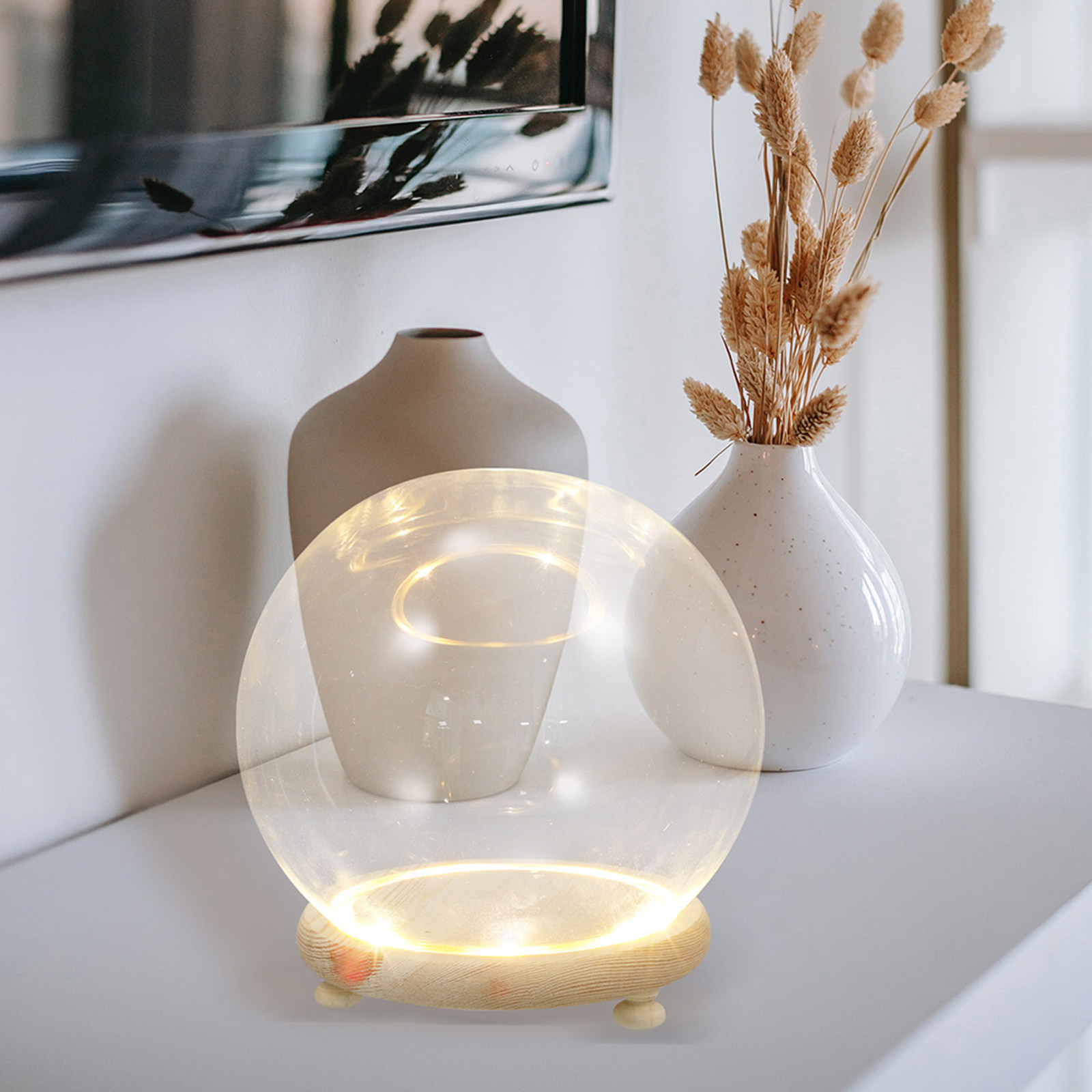 Cloche en verre avec base en b - Plastic Dome Clear avis et prix
